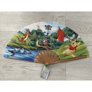 NEW Walt Disney Parks Folding Fan featuring Winnie the Pooh and Friends